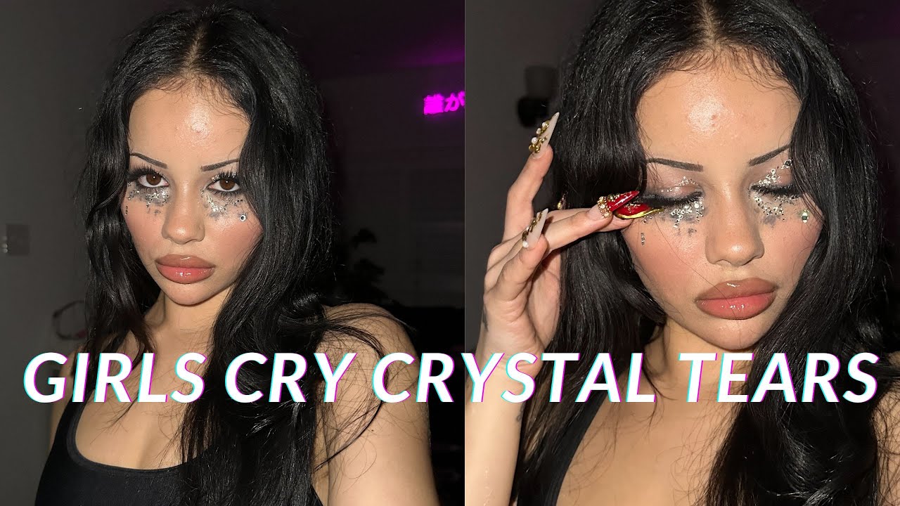 euphoria crystal tears makeup (tutorial) YouTube