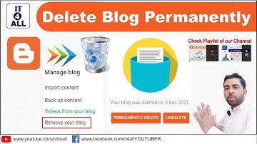 How to Delete a Blog on Blogger || Blogger How to Delete a Blog || How to Delete a Blogspot Blog