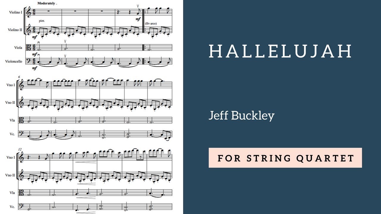 Jeff Buckley Hallelujah version for string quartet YouTube