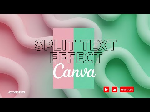 How to Easily Make Split Color Text in Canva | Two Tone Text Effect