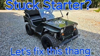 Tractor Supply Mini Jeep: Fixing Stuck Starter Solenoid Relay.  Cranking with the key off problem