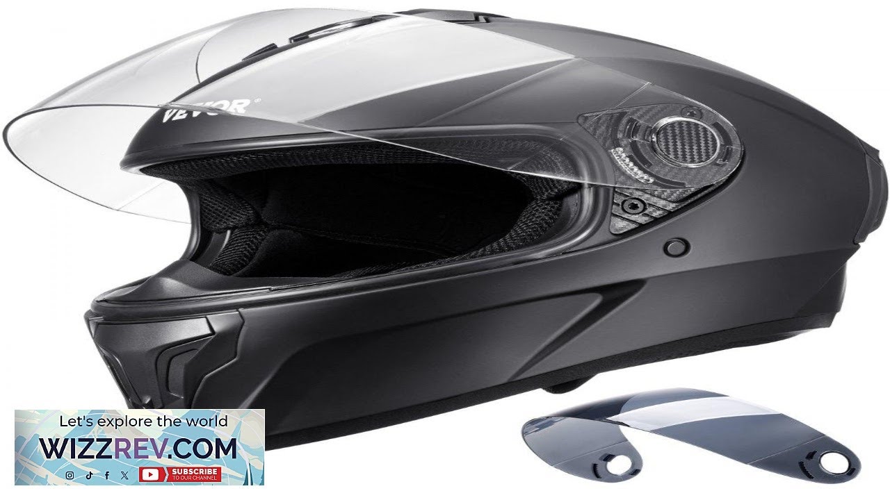 VEVOR DOT Approved Motorcycle Helmet  3.2 lbs ABS Shell