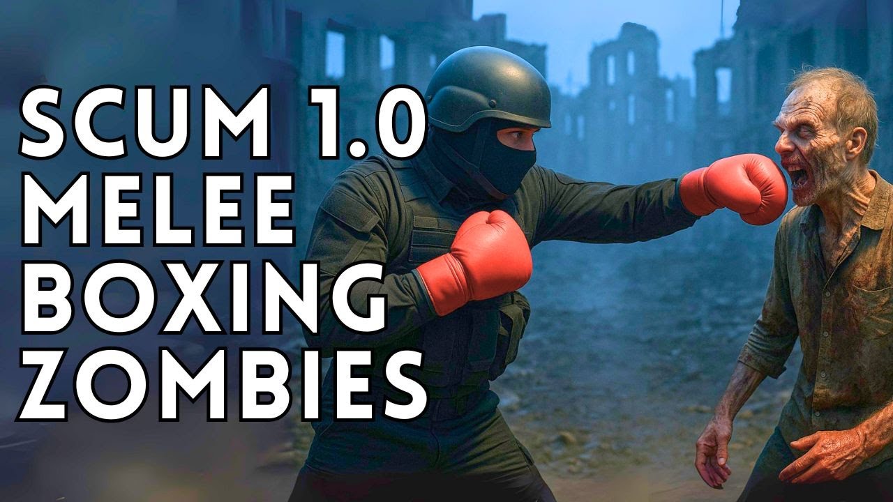 SCUM 1.0 BOXING MELEE HAND COMBAT WITH ZOMBIE!