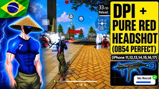 Free Fire iPhone Best Settings for 100% Headshots ⚙️ DPI Sensitivity OB54 (iPhone 11 to 17)