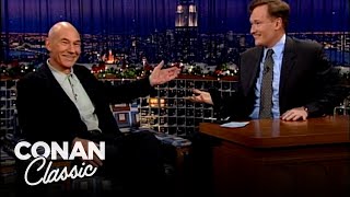 Patrick Stewart Didn’t Want To Look At His Wax Figure | Late Night with Conan O’Brien