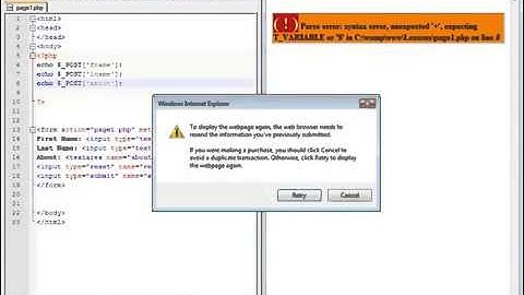 PHP Lesson 27   Using POST Data After the Submit Button