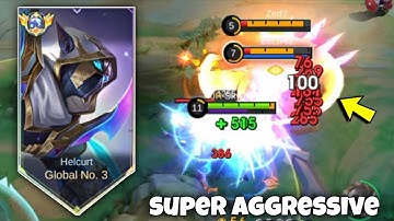 TOP GLOBAL HELCURT PERFECT & SUPER AGGRESSIVE GAMEPLAY!!🔥😳 ( BEST BUILD 2025 ) MLBB