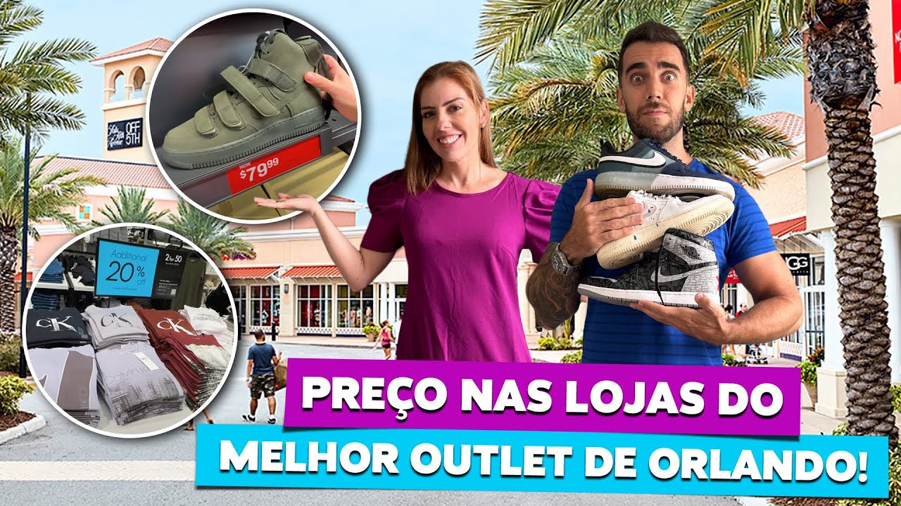 Preços nas lojas do MELHOR OUTLET DE ORLANDO! Tommy, Calvin Klein, Lacoste e muito mais!