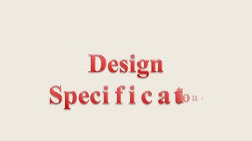 Design Specifications - AMIE - AD301 - Fundamentals of Design and Manufacturing
