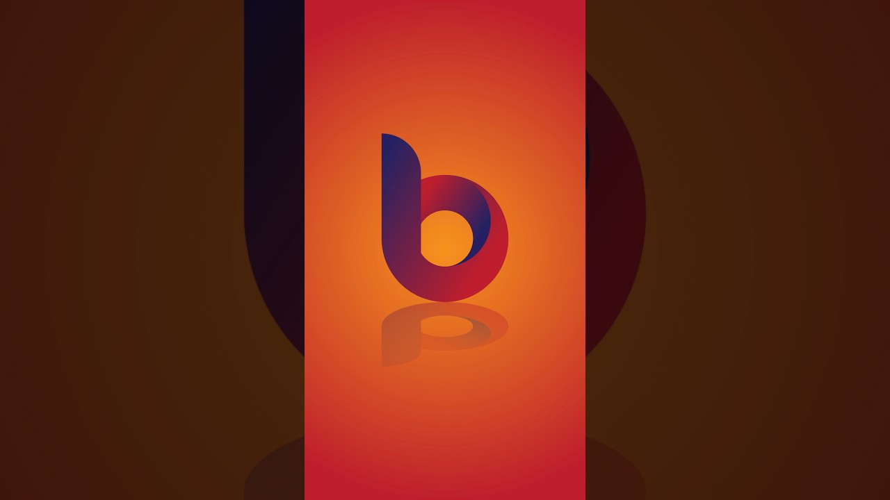 Letter B Logo Design Illustrator - Speedart Tutorial 