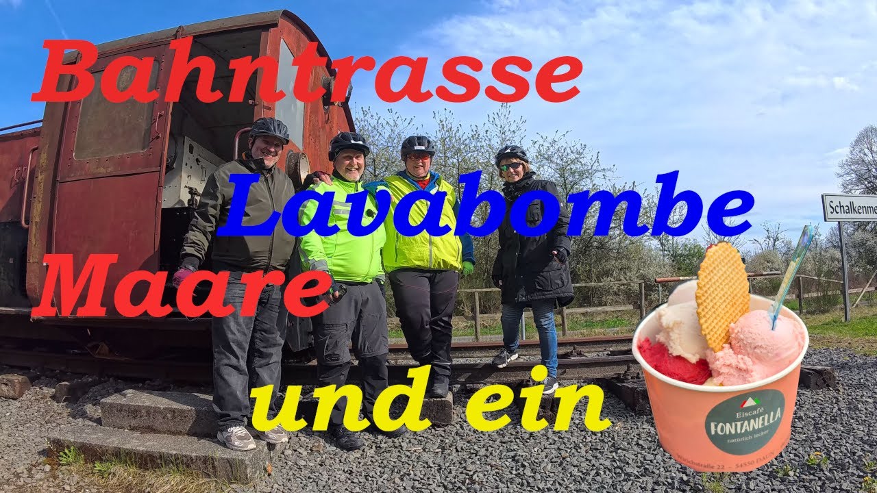 Riese und Müller Bahntrasse, Maare, Lavabombe und ein Eis