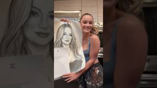 Here is Caitlin O’Connor with my new portrait of her! #howtodraw #figurativedrawing #portrait #art