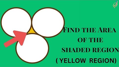 Find the Area between 3 mutually tangent unit circles #geometry
