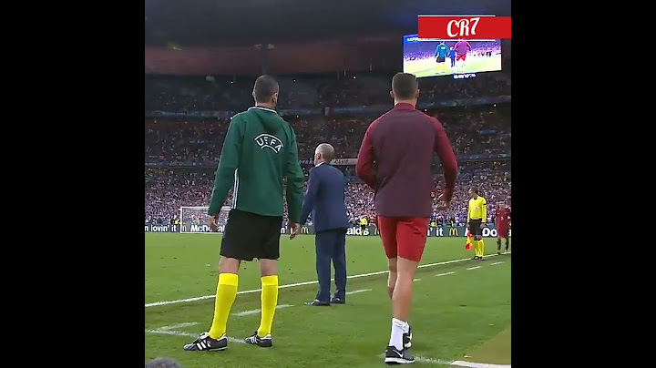 まさにロナウド監督！EURO2016 負傷のC.ロナウド テクニカルエリアで選手を熱血鼓舞！ポルトガル初優勝の歓喜！対開催国フランス サントス監督とシンクロ！？ CR7
