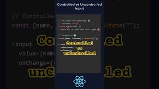 Controlled vs Uncontrolled Input 😵 | React