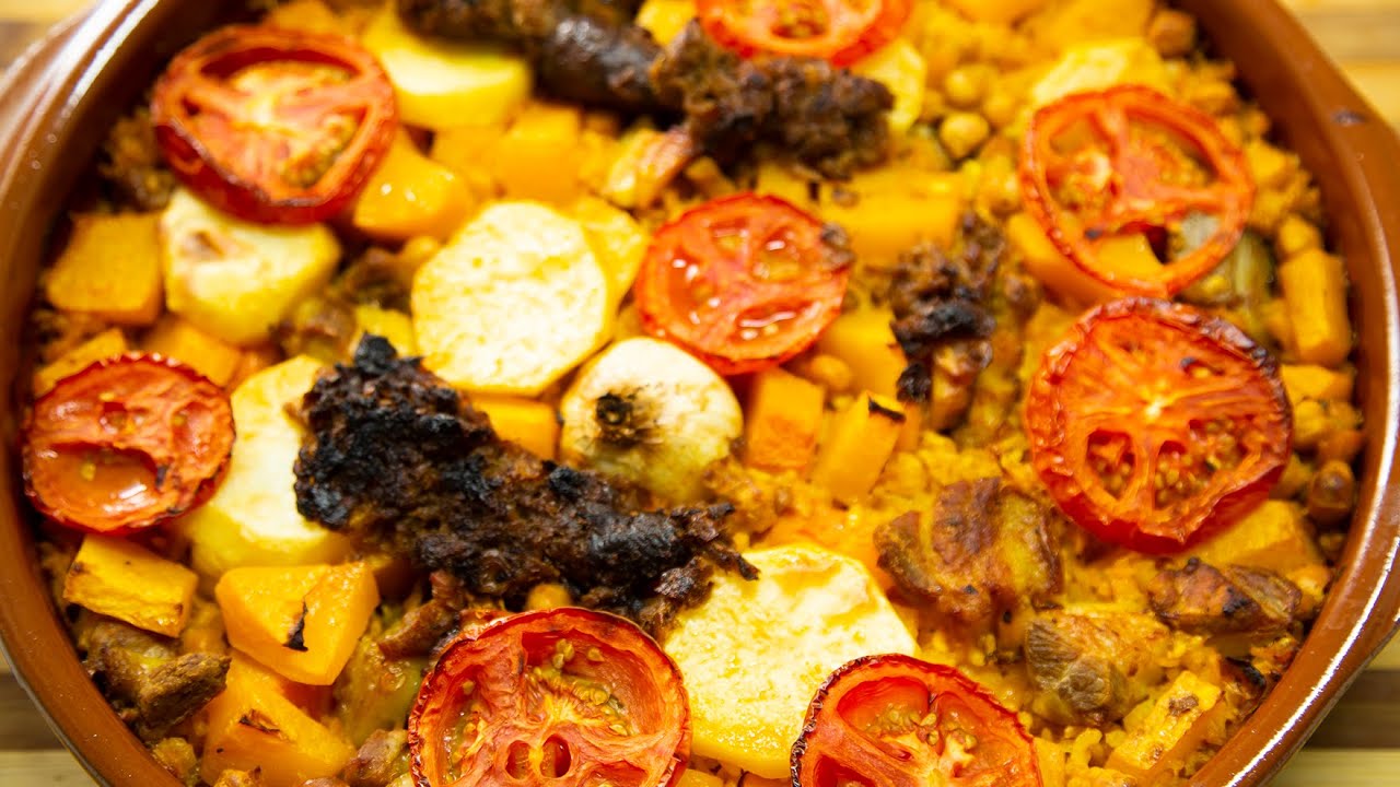 Arroz al horno con calabaza. BUENÍSIMO.