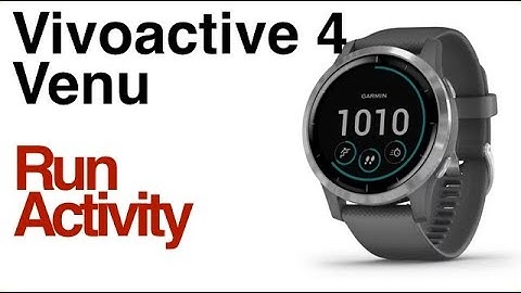Garmin Vivoactive 4 / Venu - How To Customize Run Activity