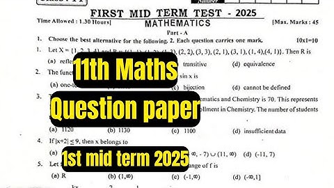 11th Maths question paper-1st mid term 2025