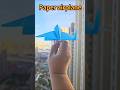 Throw a paper airplane that flies really far and looks cool #origami  #origamipaperplanes