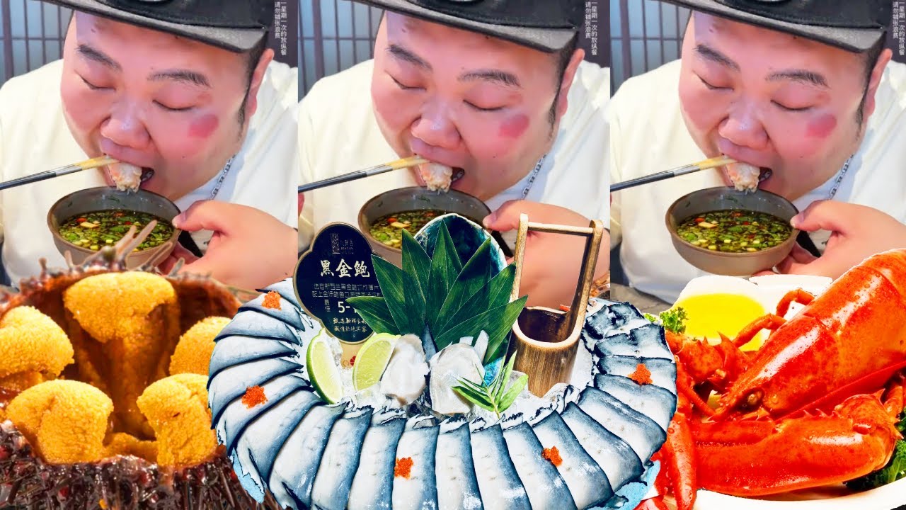 【大胃王挑戰】挑戰吃瀋陽3680元一位的海鮮自助！ 比手掌還大的黑金鮑肉質Q彈，茅臺竟然隨便喝太爽了｜Noodle Food Challenge【櫻木花胖】