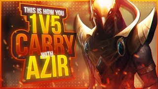Drift King | INSANE AZIR 1V5 CARRY FROM BEHIND!!! (TEAM OF DOGS!)