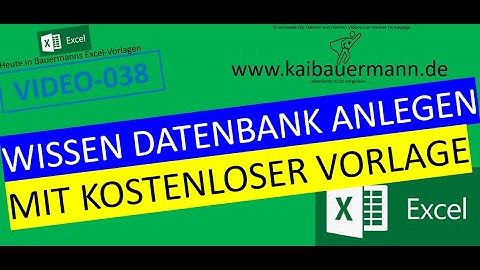 WISSEN  DATENBANK  ANLEGEN (KOSTENLOSE VORLAGE)           (#onenote #office #excel vid 038)