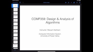 COMP359 - Design and Analysis of Algorithms - Divide and Conquer - part1