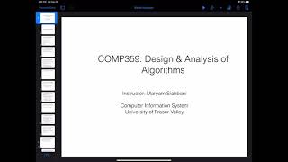 COMP359 - Design and Analysis of Algorithms - Divide and Conquer - part1