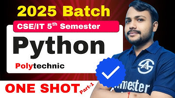 Computer Programming Using Python | 5th Semester | One Shot Marathon | Revision with Important Topic