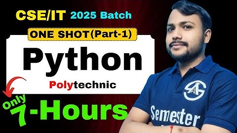 Computer Programming Using Python | 5th Semester | One Shot Marathon | Revision with Important Topic