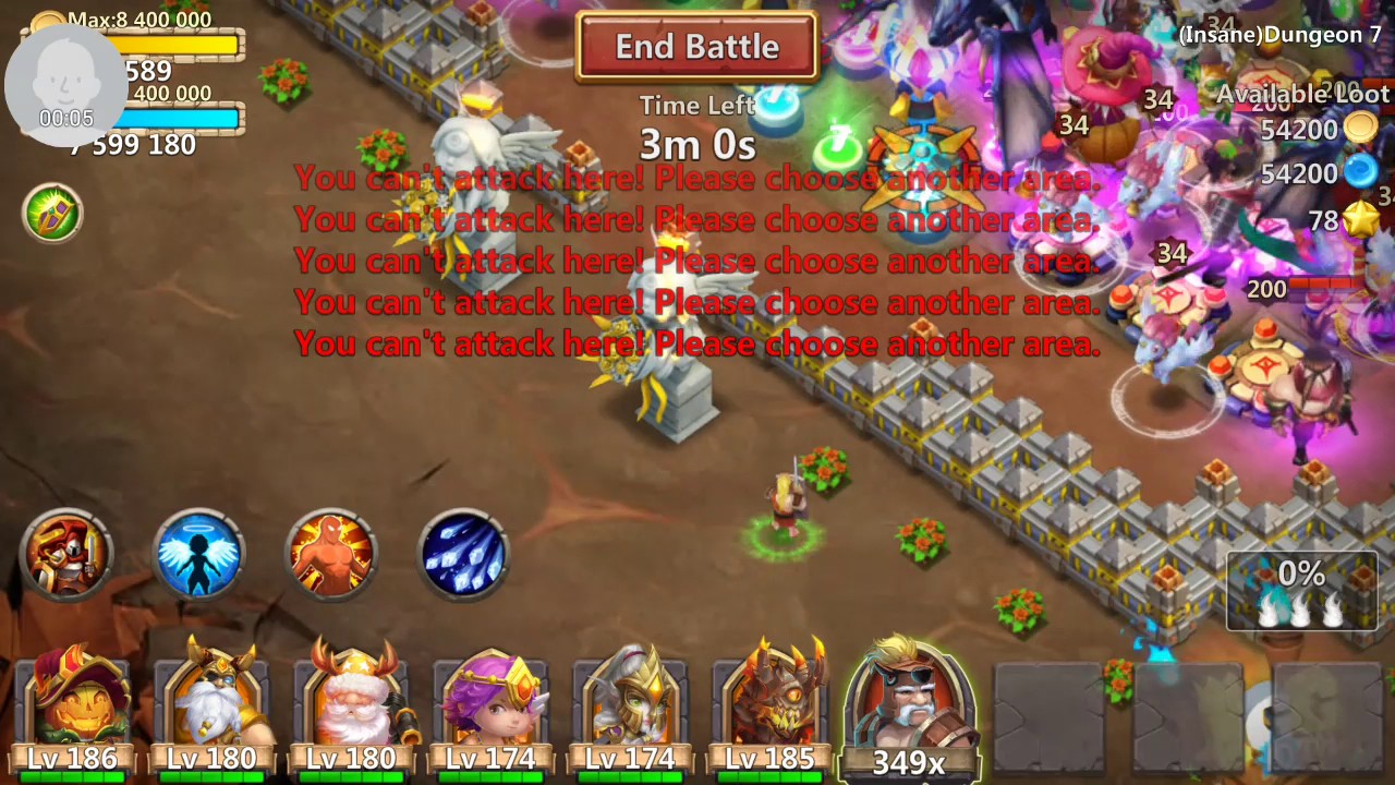 Insane dungeon 7-4 f2p no Grimfiend.