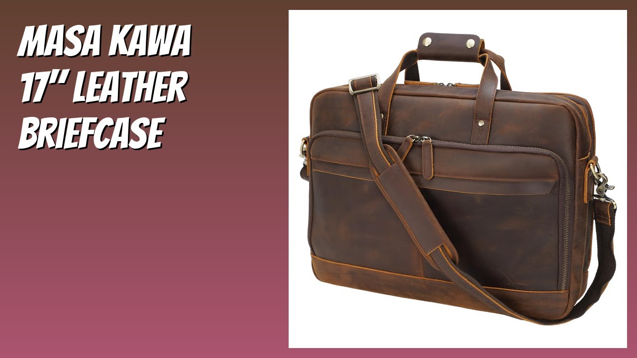 REVIEW (2026): Masa Kawa 17" Leather Briefcase. Features