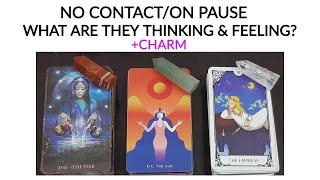 NO CONTACT\/PAUSE• WHAT ARE THEY THINKING \& FEELING FOR YOU 😍🤔 PICK A CARD TIMELESS