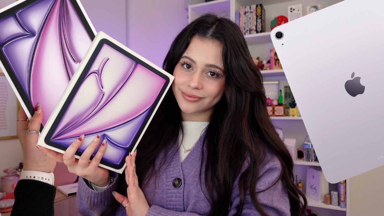 UNBOXING THE PURPLE M4 IPAD AIR *not professional