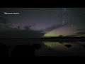 Northern Lights and thunderstorms near Lutsen, Minn.