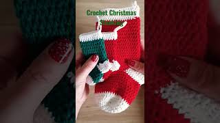 Crochet Christmas Stocking Pattern, Bigger Crochet Stocking