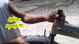 cara mengganti headset com fork for bmx or mtb