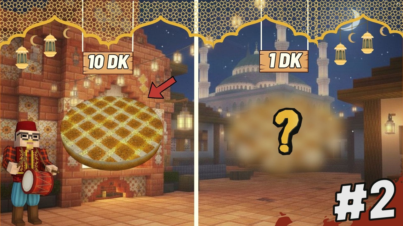 10 Saniyede Ramazan Pidesi Yaptık ! | 10DK VS 10 Saniye ! | Minecraft Kapışma