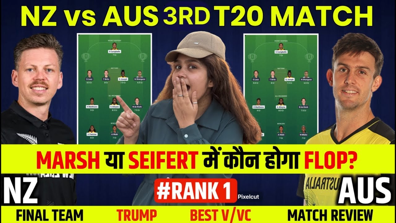 NZ vs AUS 3rd T20 Match Prediction |Dream11 Team Today | Australia Tour ...