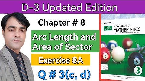 Exercise 8A Question 3(c, d) II New Syllabus Mathematics Book D3 Updated Edition #taleem