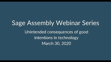 Sage Assembly Webinar Series