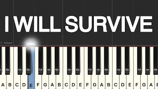 Gloria Gaynor - I Will Survive Piano Tutorial | Medium 