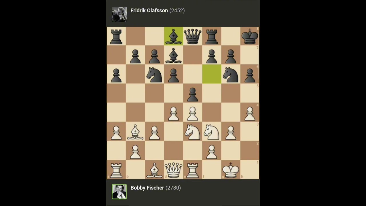 BOBBY FISCHER VS FRIDRIK OLAFSSON || Chess Candidates Tournament | Bled - Slovenia, 1959.