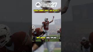 Verbal Commits Aren't Safe In CFB 27 Dynasty #cfb27 #dynastymode #shorts