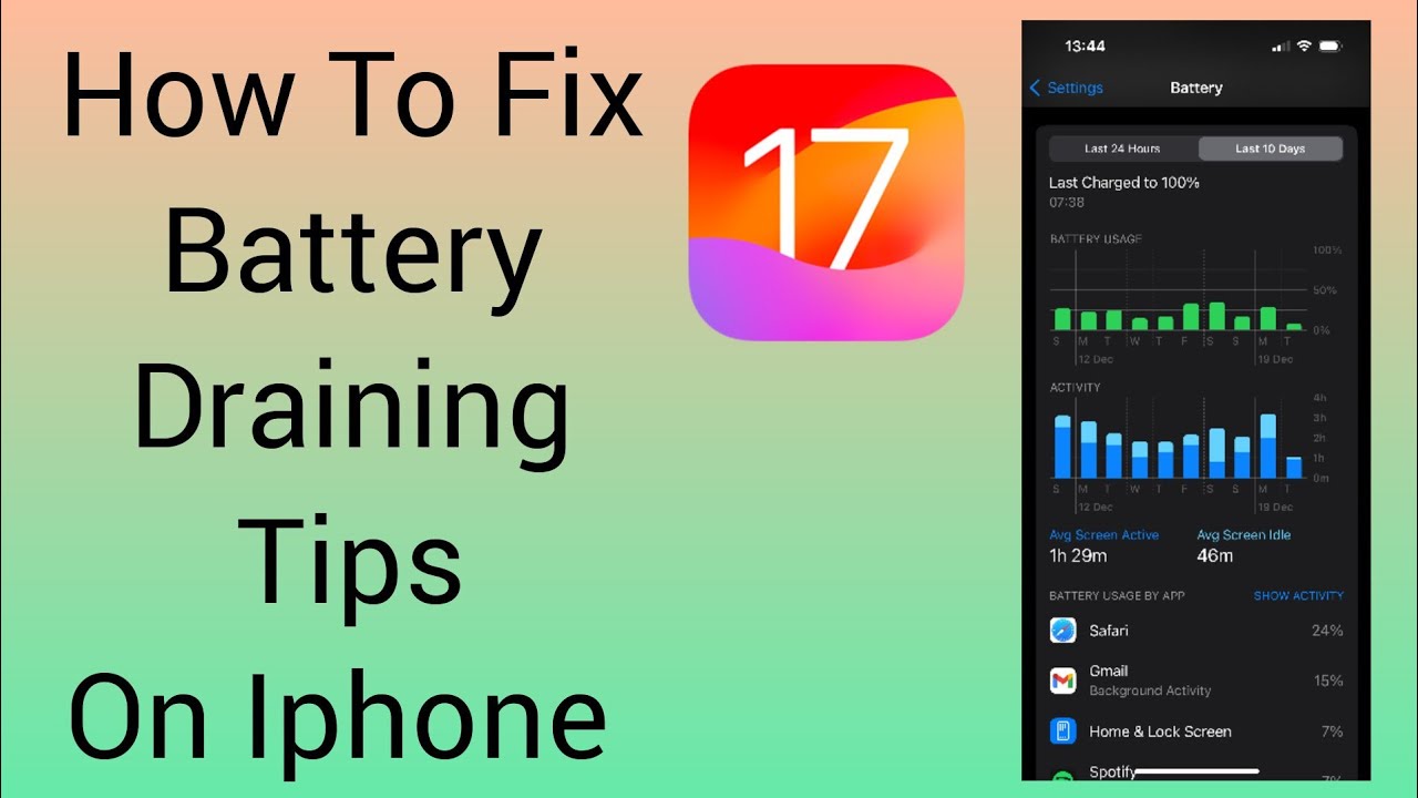 How To Fix Battery Draining Tips On Iphone After Ios 17 Update - YouTube