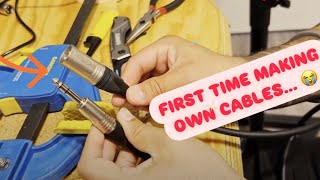 First Time Making own XLR to TRS Cable | How to solder XLR to TRS cables First Time Making own XLR to TRS Cable | How to solder XLR to TRS cables