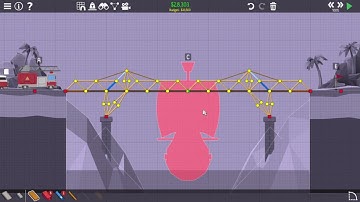 Poly Bridge 2 | 2-02 Long Drawbridge