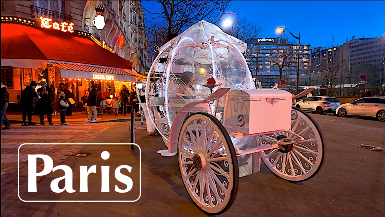 Paris France 🇫🇷 - Paris nightlife around Eiffel Tower - February 14, 2026