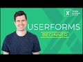 Excel userforms for beginners 310  use excel vba to create a userform and manage a database