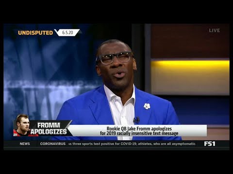 UNDISPUTED – Shannon Sharpe reacts to Jake Fromm apologizes for 'elite white people' text